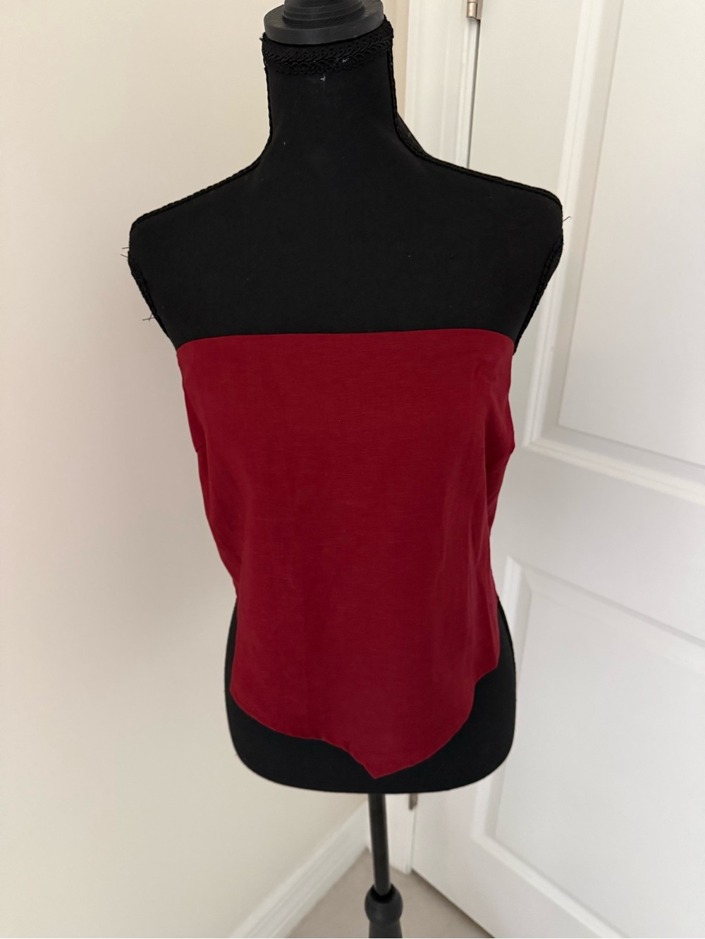 NWT Onia Linen Bandeau Top in Cabernet Color Size XL